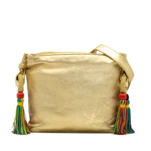 Gold LOEWE Nappa Flamenco Tassel Crossbody