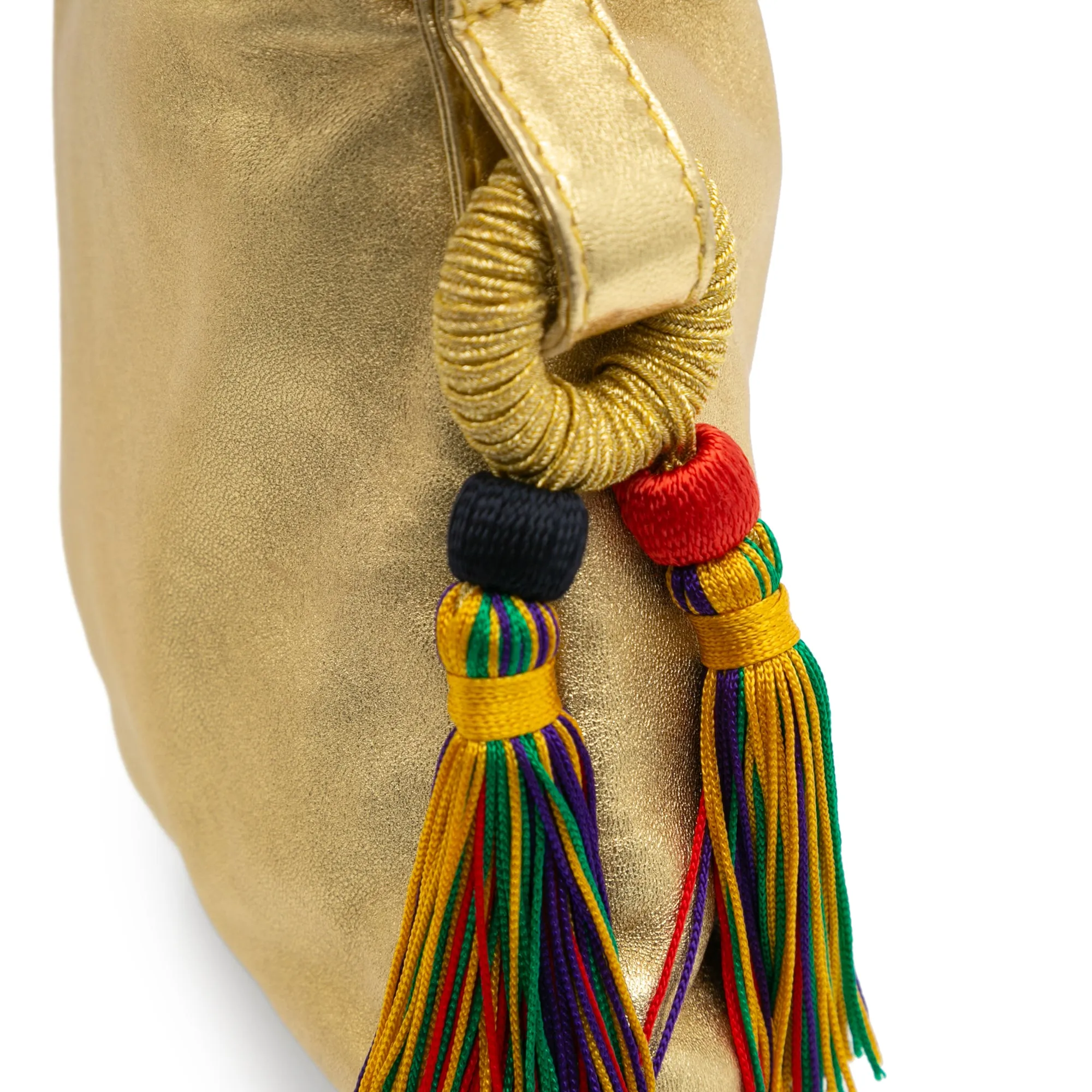 Gold LOEWE Nappa Flamenco Tassel Crossbody