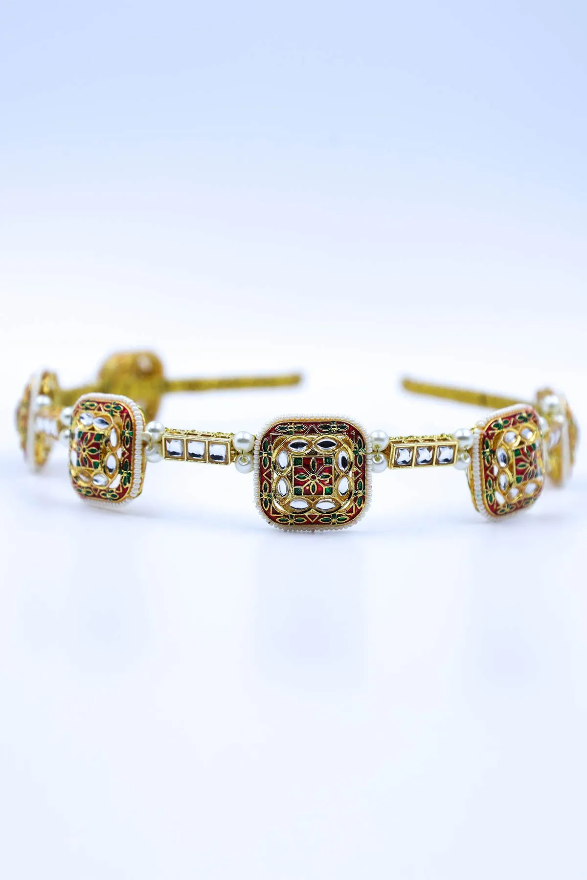 Gold Studded Broach Hairband