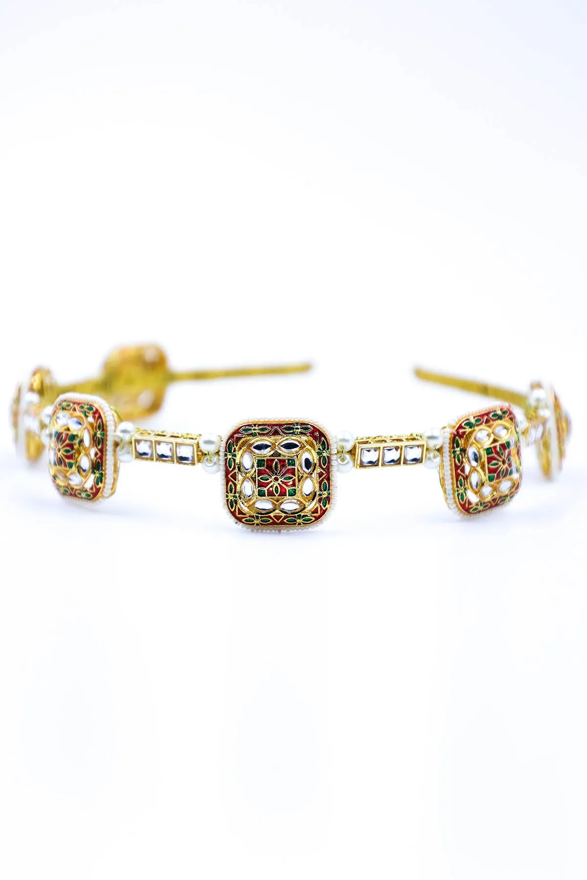 Gold Studded Broach Hairband