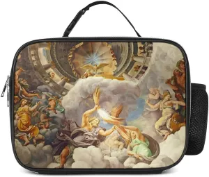 Greek Roman Mythology Lunch Bag for Women Cooler Bags Tote Meal Box with Side Pocket Large Detachable