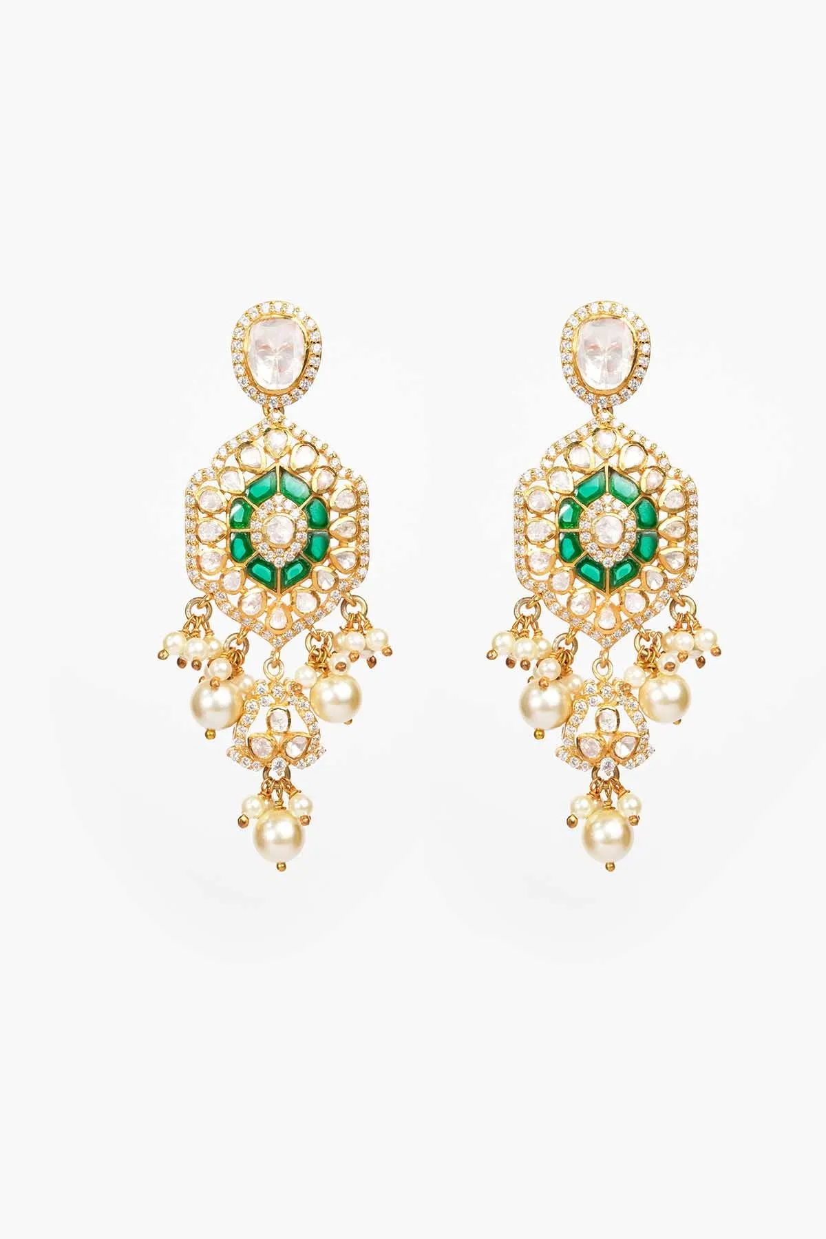Green Embellished Choker Set