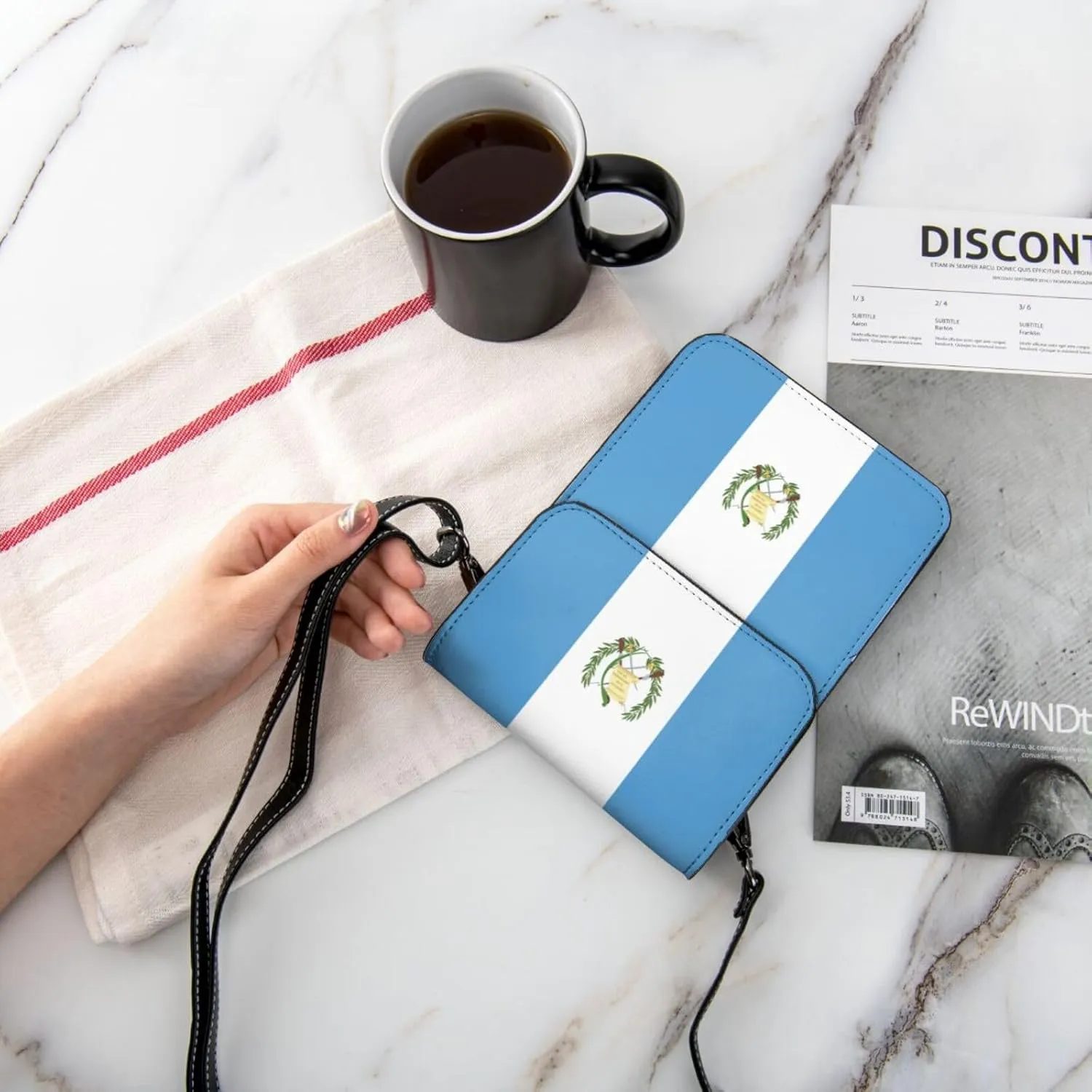 Guatemala Flag Leather Crossbody Cell Phone Purse Small Wallet Bags Adjustable Phone Bag for Women