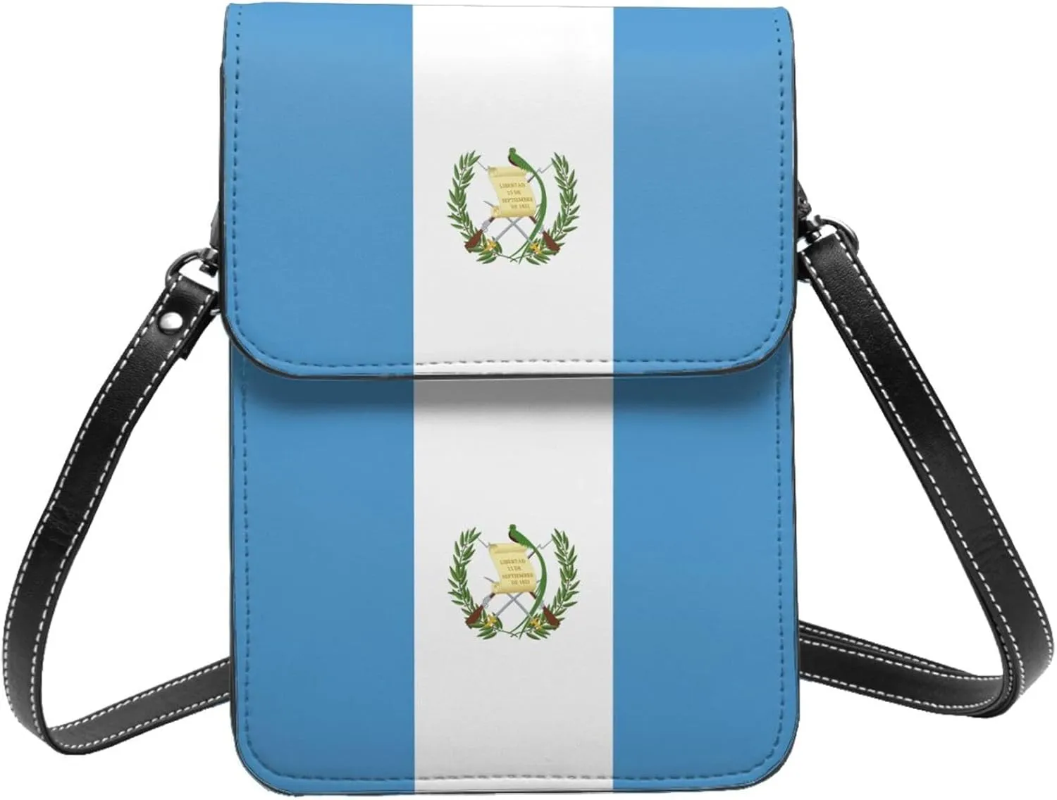 Guatemala Flag Leather Crossbody Cell Phone Purse Small Wallet Bags Adjustable Phone Bag for Women