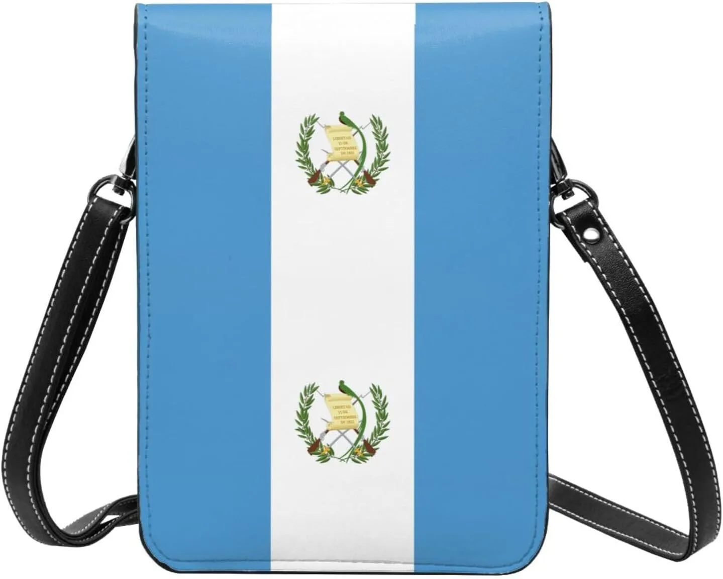Guatemala Flag Leather Crossbody Cell Phone Purse Small Wallet Bags Adjustable Phone Bag for Women