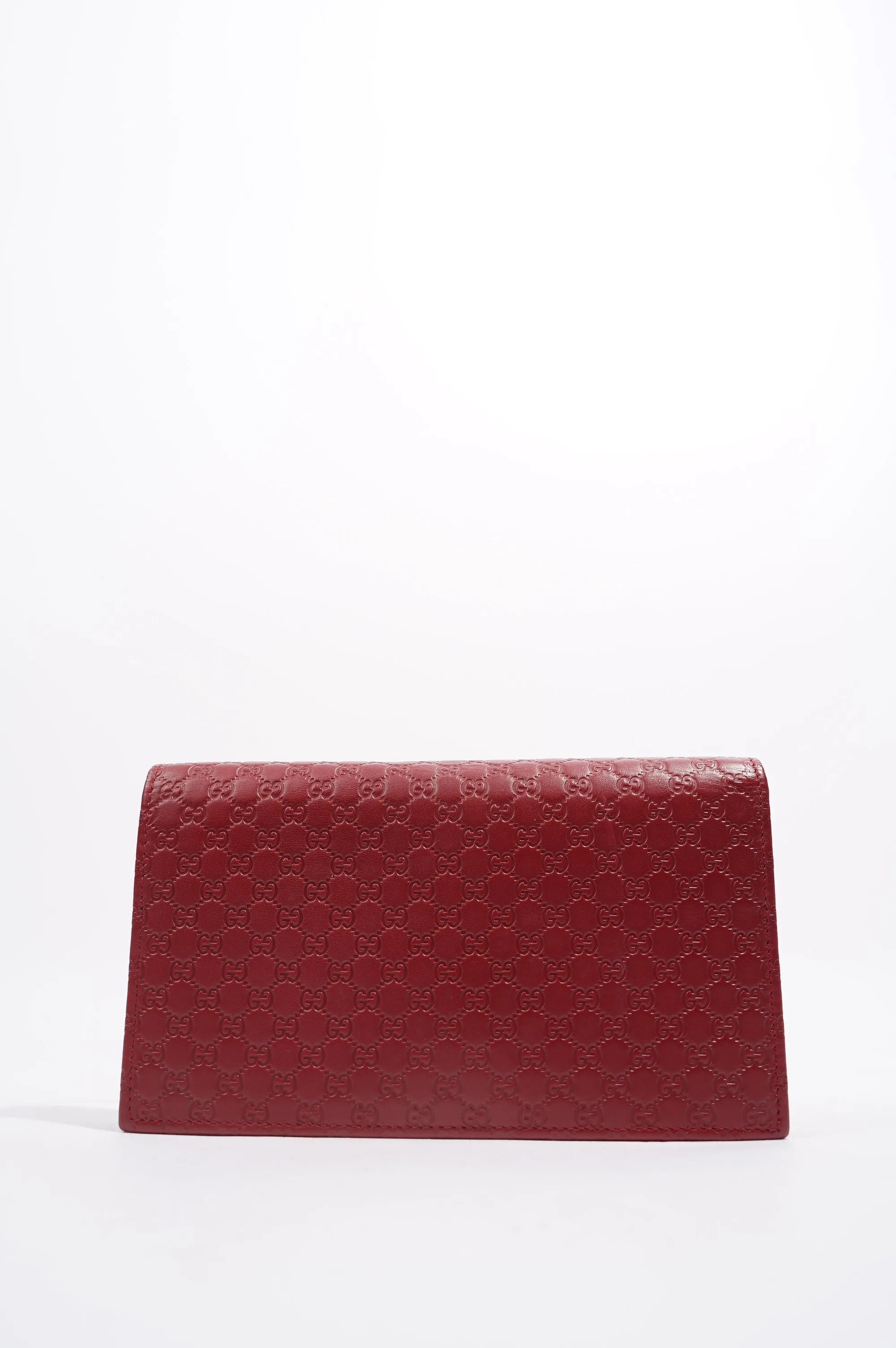 Gucci Womens Micro Guccissima Flap Crossbody Red Leather