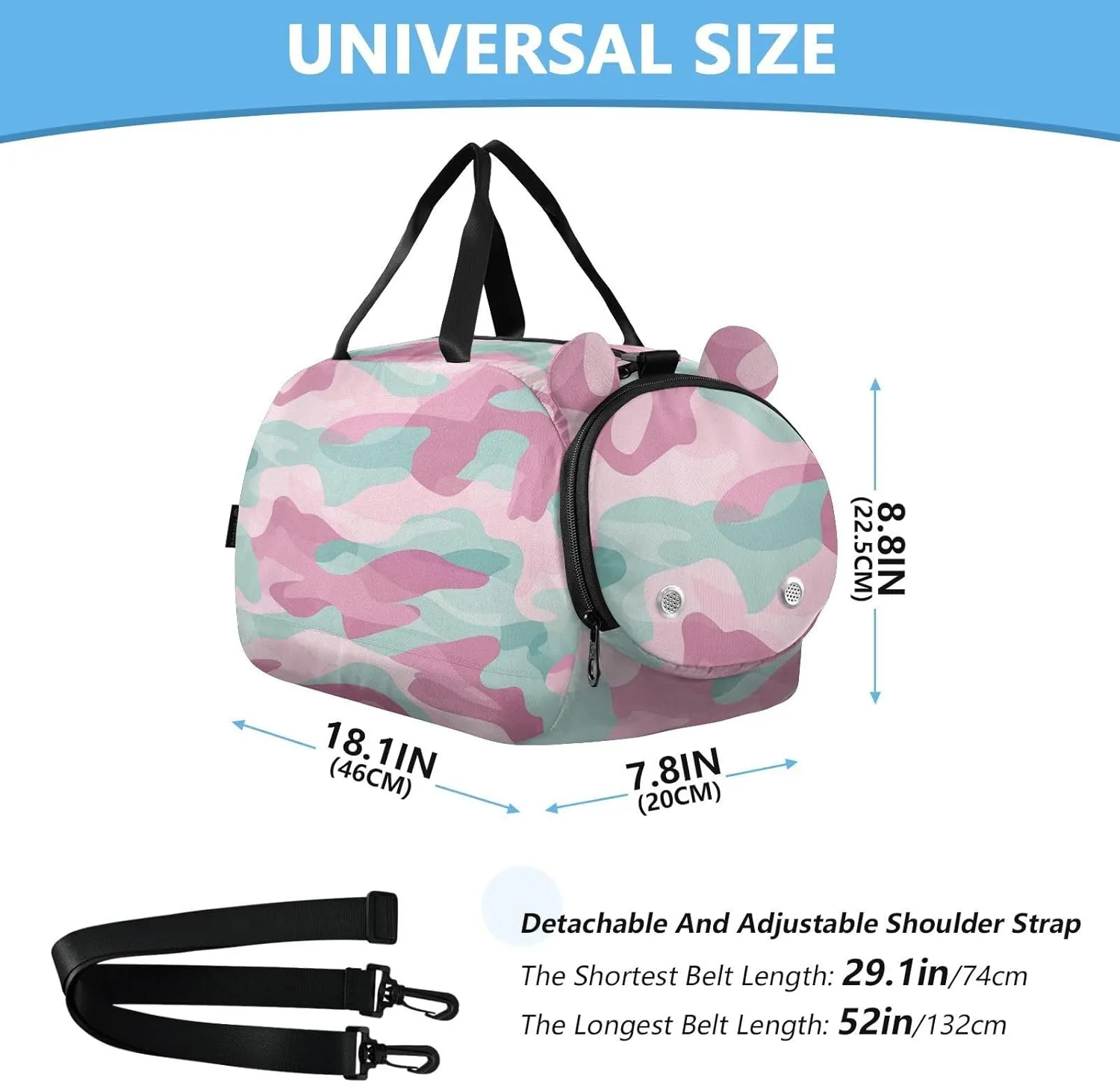 GuoChe Anti Theft Crossbody Bag with Shoes Compartment Trendy Over Shoulder Purse for Go shopping