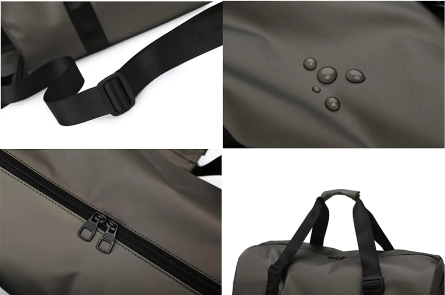 Gym Bag with Shoe Compartment, Travel Duffle Bag with Wet Pocket, Big Capacity Weekend Overnight Bag with Shoulder Strap Small Gym Bag for Men Travel Swimming Camping (Champagne)