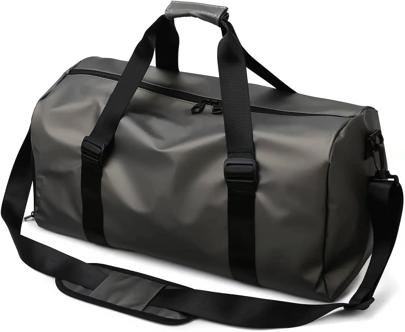 Gym Bag with Shoe Compartment, Travel Duffle Bag with Wet Pocket, Big Capacity Weekend Overnight Bag with Shoulder Strap Small Gym Bag for Men Travel Swimming Camping (Champagne)
