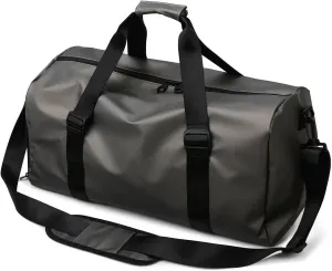 Gym Bag with Shoe Compartment, Travel Duffle Bag with Wet Pocket, Big Capacity Weekend Overnight Bag with Shoulder Strap Small Gym Bag for Men Travel Swimming Camping (Champagne)