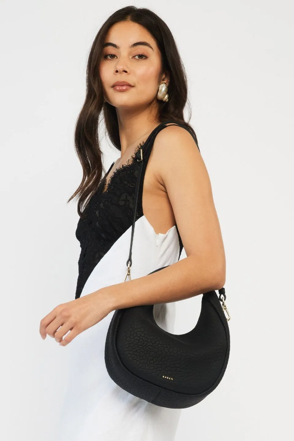Halle Black Bubble Mini Bag