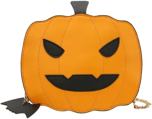 Halloween Crossbody Bag Pu Leather Spooky Skeleton Ghost Purse Gothic Shoulder Bag for Women