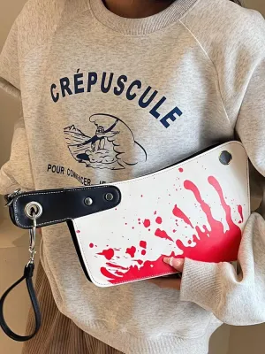 Halloween Horror Cleaver Bag, Novelty Shoulder Bag For Women, Halloween Costume Handbag