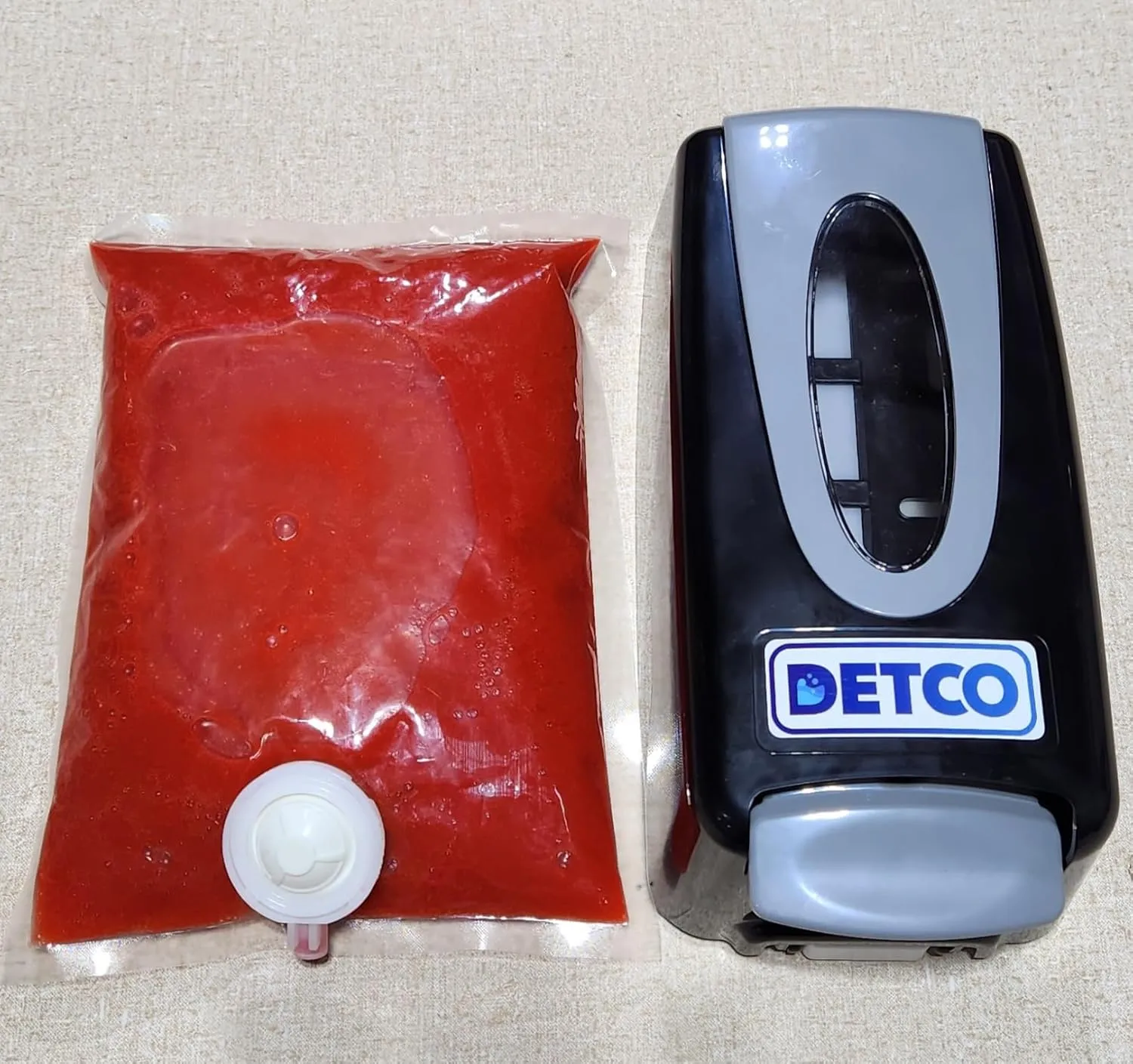 HANDS DOWN Heavy Duty Hand Soap with Pumice - 1000 ml Bags (Case of 6) with Dispenser