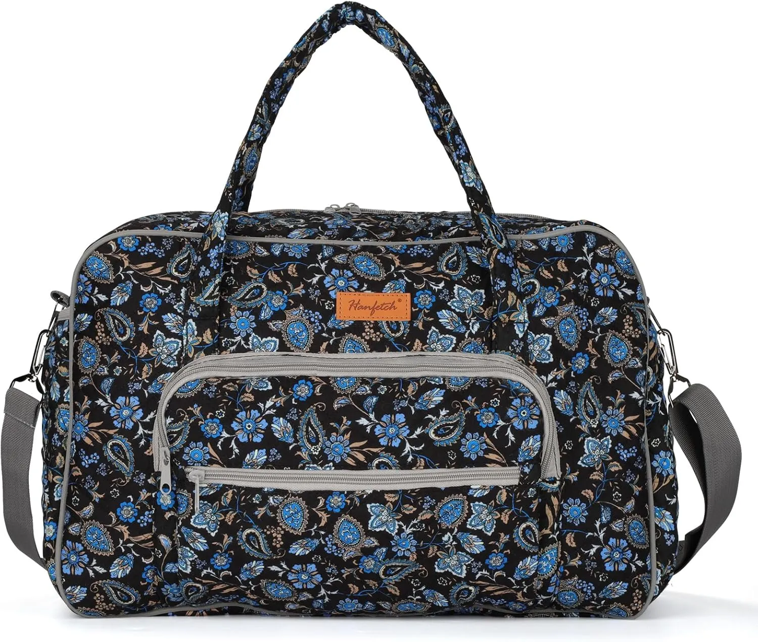 Hanfetch Yarn Storage Organizer, Knitting Crossbody Bag, Large Crochet Bag Tote Gift Yarn Holder Case for Carrying Projects, Knitting Needles, Crochet Hooks and Other Accessories (Paisley)