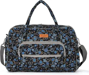 Hanfetch Yarn Storage Organizer, Knitting Crossbody Bag, Large Crochet Bag Tote Gift Yarn Holder Case for Carrying Projects, Knitting Needles, Crochet Hooks and Other Accessories (Paisley)