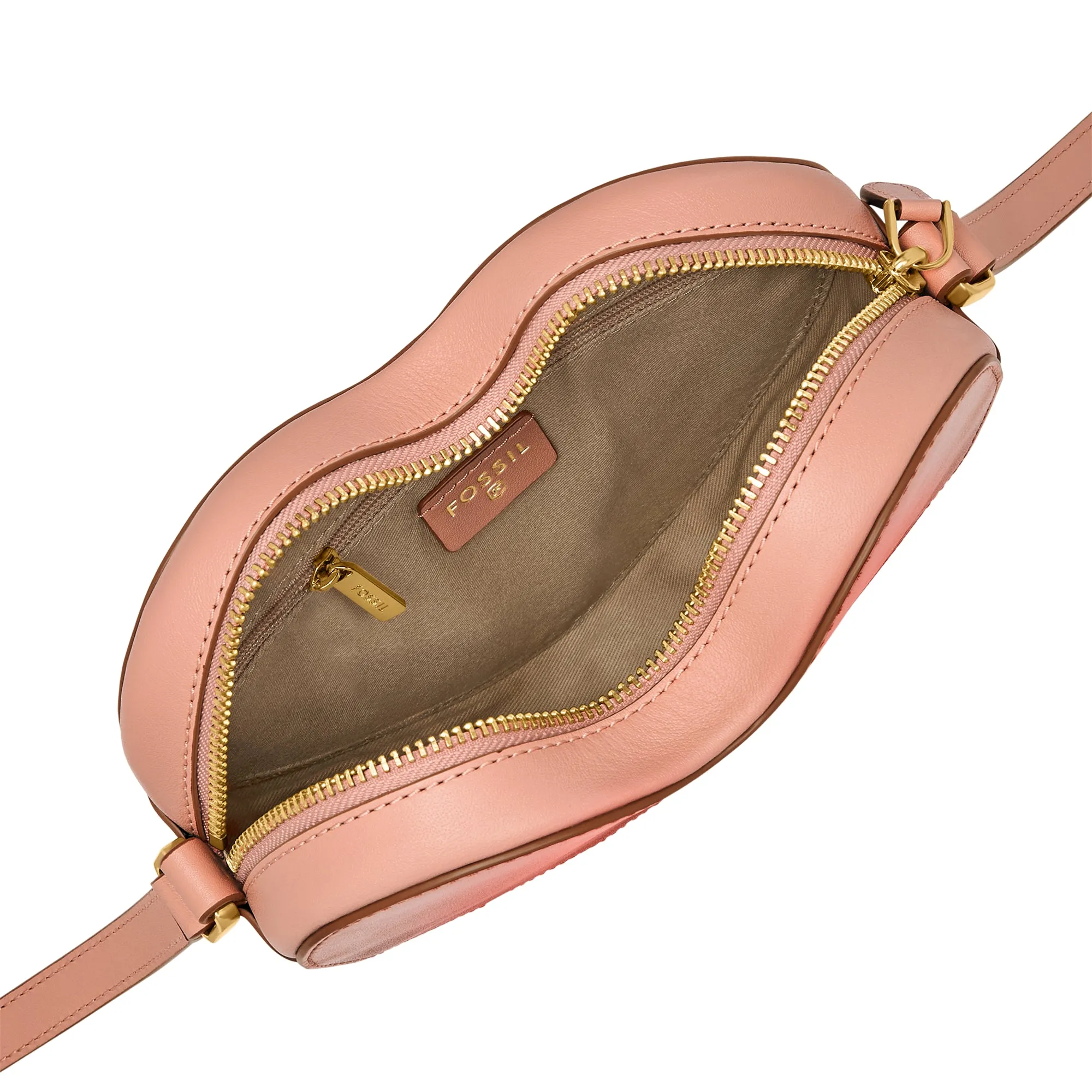 Heart Leather Crossbody Bag