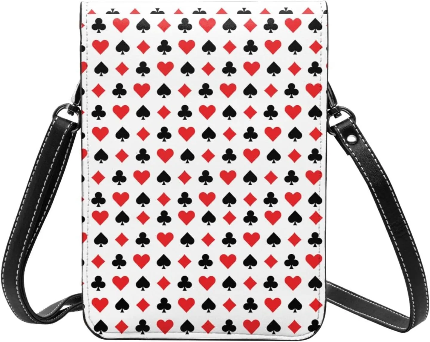 Hearts Spades Poker Casino Cell Phone Purse Small Crossbody Bags For Women Men Wallet Purses With Adjustable Strap