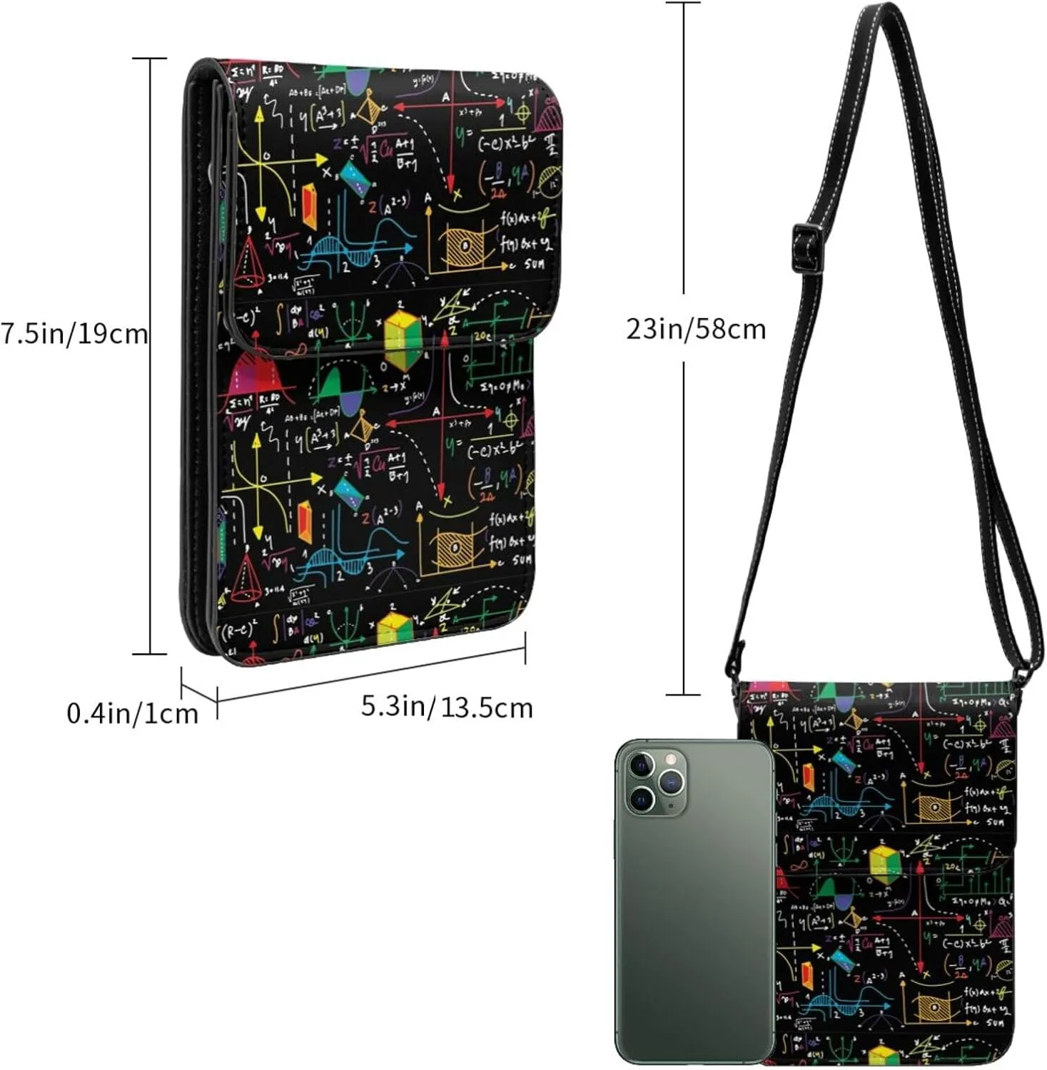 Hearts Spades Poker Casino Cell Phone Purse Small Crossbody Bags For Women Men Wallet Purses With Adjustable Strap