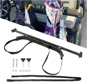 HECASA Golf Bag Holder 41.6"-43.5" Compatible with Club Car EZGO Yamaha Golf Cart 41.6"-43.5" Wide Flip Seat Kits Rear Seat Bag