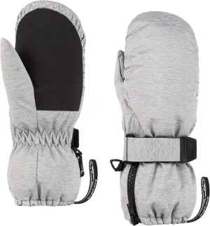 HIGHCAMP Kids Long Cuff Winter Snow Ski Mitten with Zipper Waterproof Gloves for Toddler Boys Girls