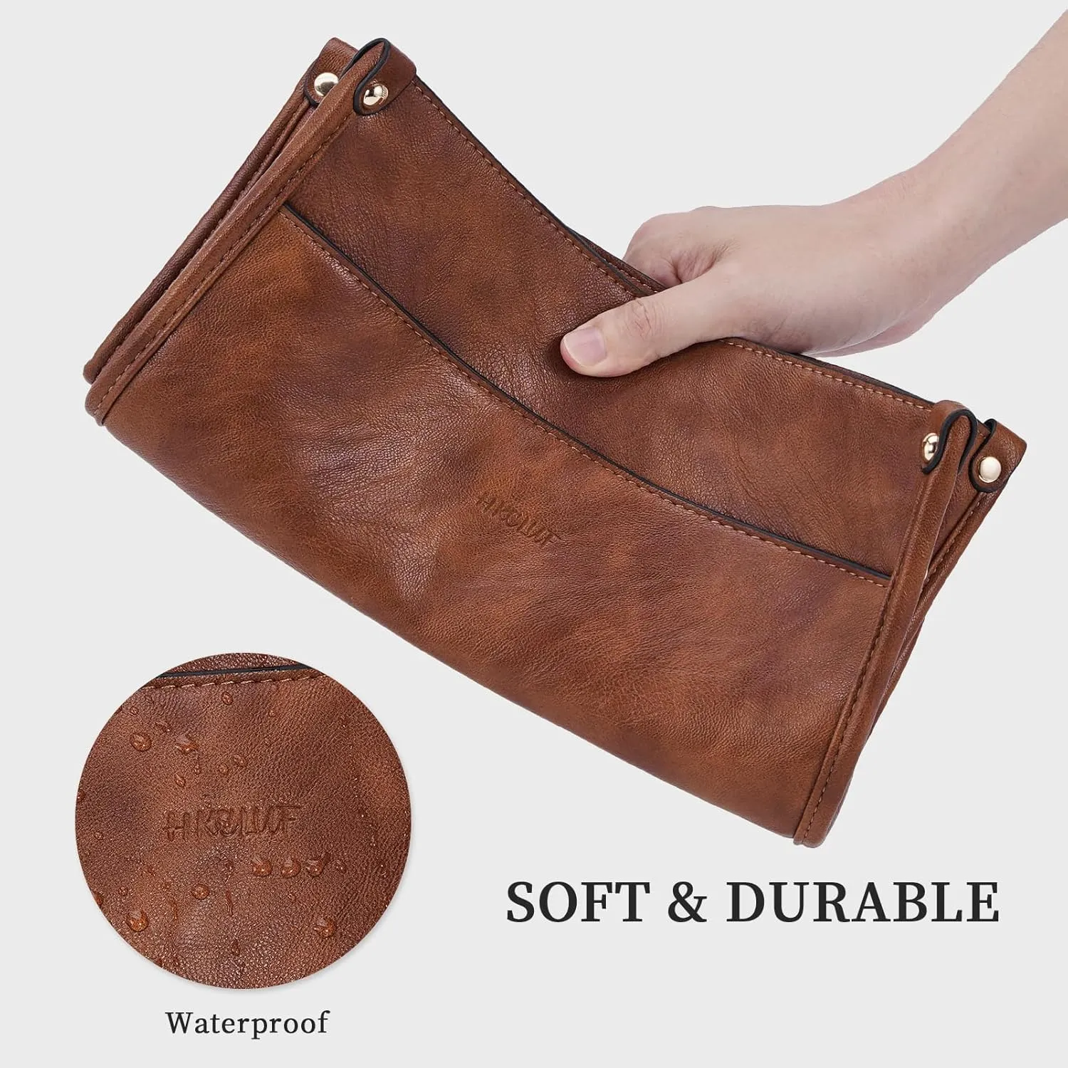 HKCLUF Vegan Leather Crossbody Bags Purse for Women Trendy Tassel Hobo Handbag Women With 2PCS Adjustable Guitar Strap