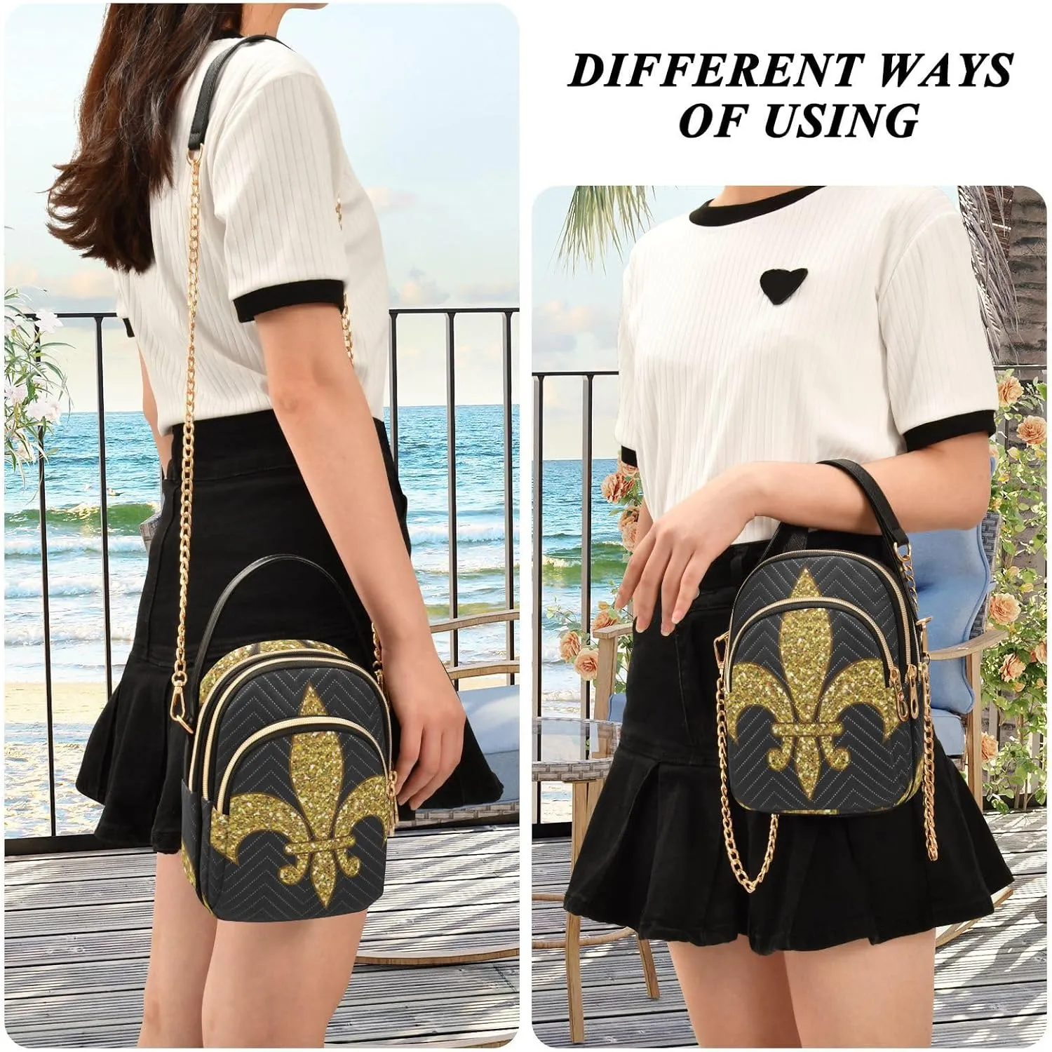Holiday Festive Cell Phone Purse Crossbody Handbag Durable Shoulder Bag Travel Pouch