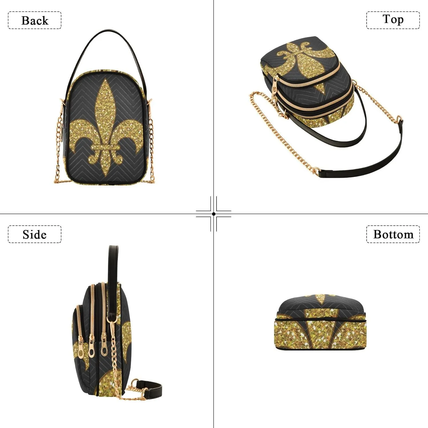 Holiday Festive Cell Phone Purse Crossbody Handbag Durable Shoulder Bag Travel Pouch