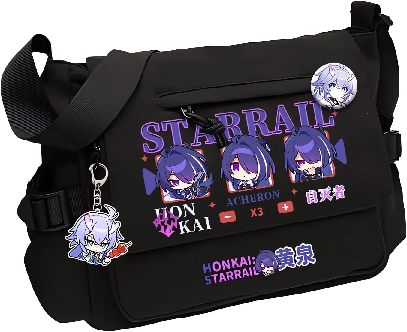 Honkai Star Rail Handbag Aventurine Crossbody Bag Cute Single Shoulder Bag Adult 3D Print Anime Backpack Bag