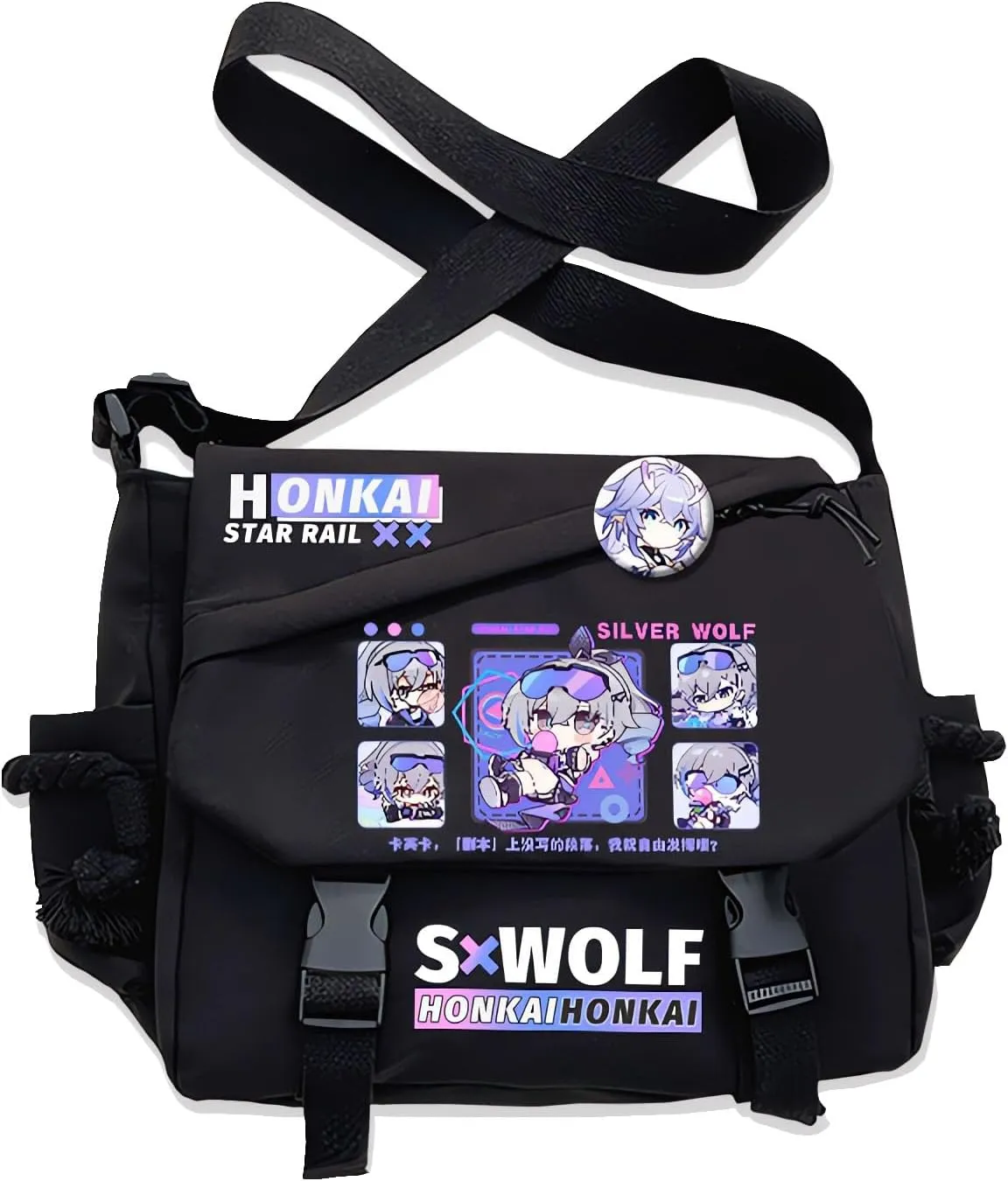 Honkai Star Rail Handbag Blade Crossbody Bag Single Shoulder Bag Adult Anime 3D Print Backpack Black Bag