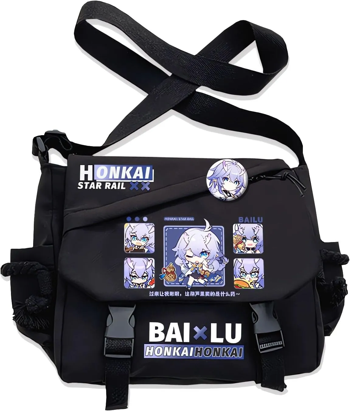 Honkai Star Rail Handbag Blade Crossbody Bag Single Shoulder Bag Adult Anime 3D Print Backpack Black Bag