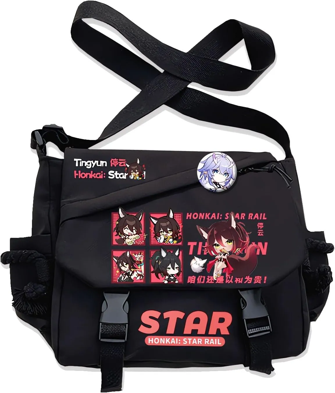 Honkai Star Rail Handbag Kafka Crossbody Bag Single Shoulder Bag Adult Anime 3D Print Backpack Black Bag
