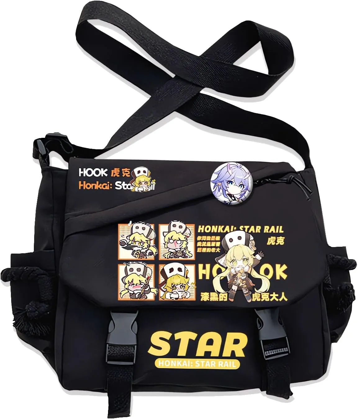 Honkai Star Rail Handbag Kafka Crossbody Bag Single Shoulder Bag Adult Anime 3D Print Backpack Black Bag