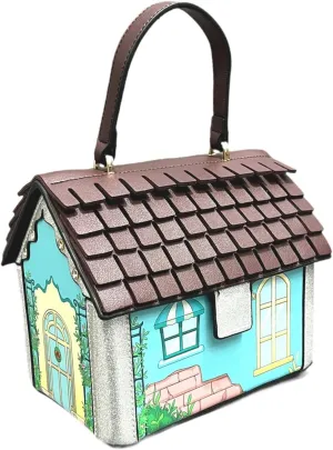House Shaped Crossbody Bag Women Shoulder Bag Clutch Pouch Handbag for Outdoor