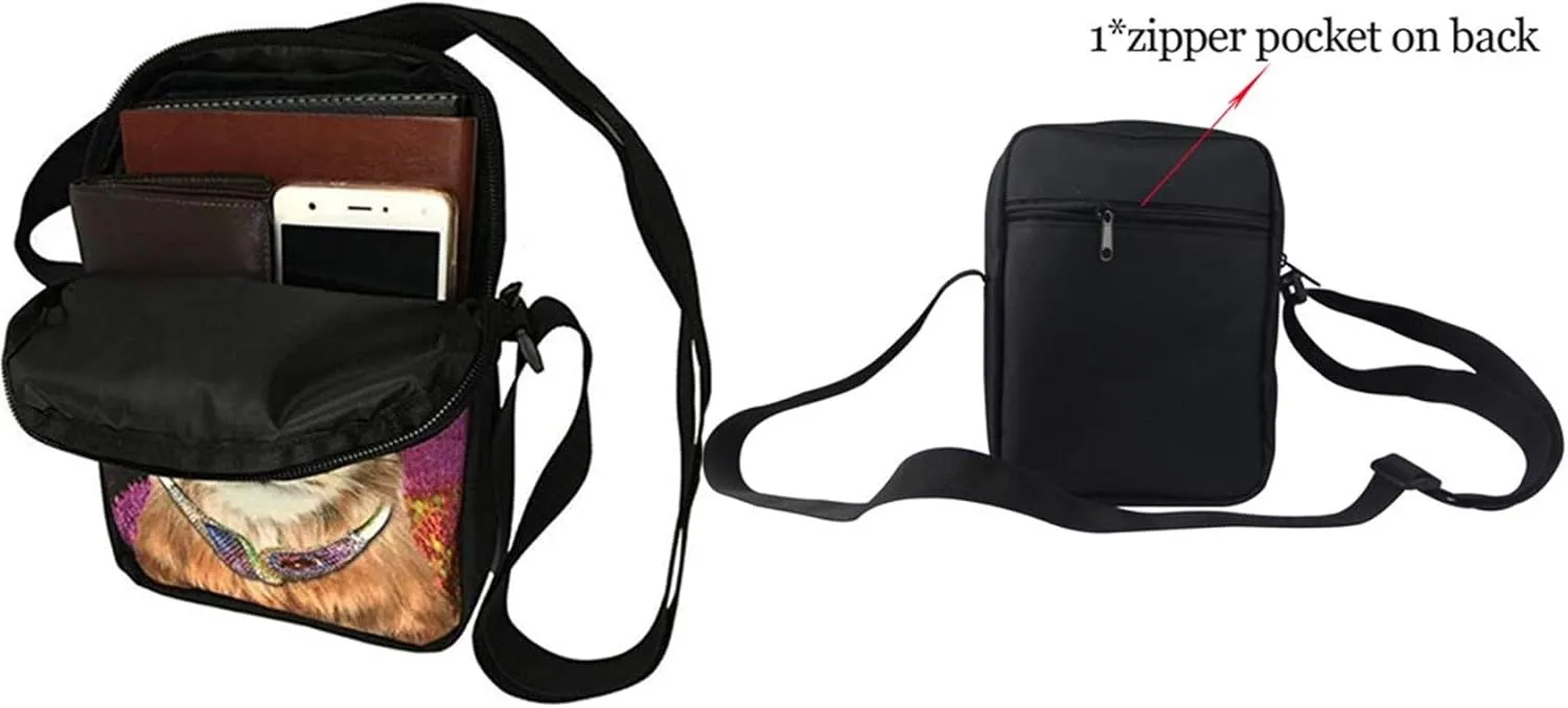 HUGS IDEA Animals Face Small Crossbody Bags Shoulder Handbag