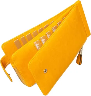 Huztencor Womens Leather Credit Card Holder Wallet RFID Blocking Wallet Women Card Case Purse