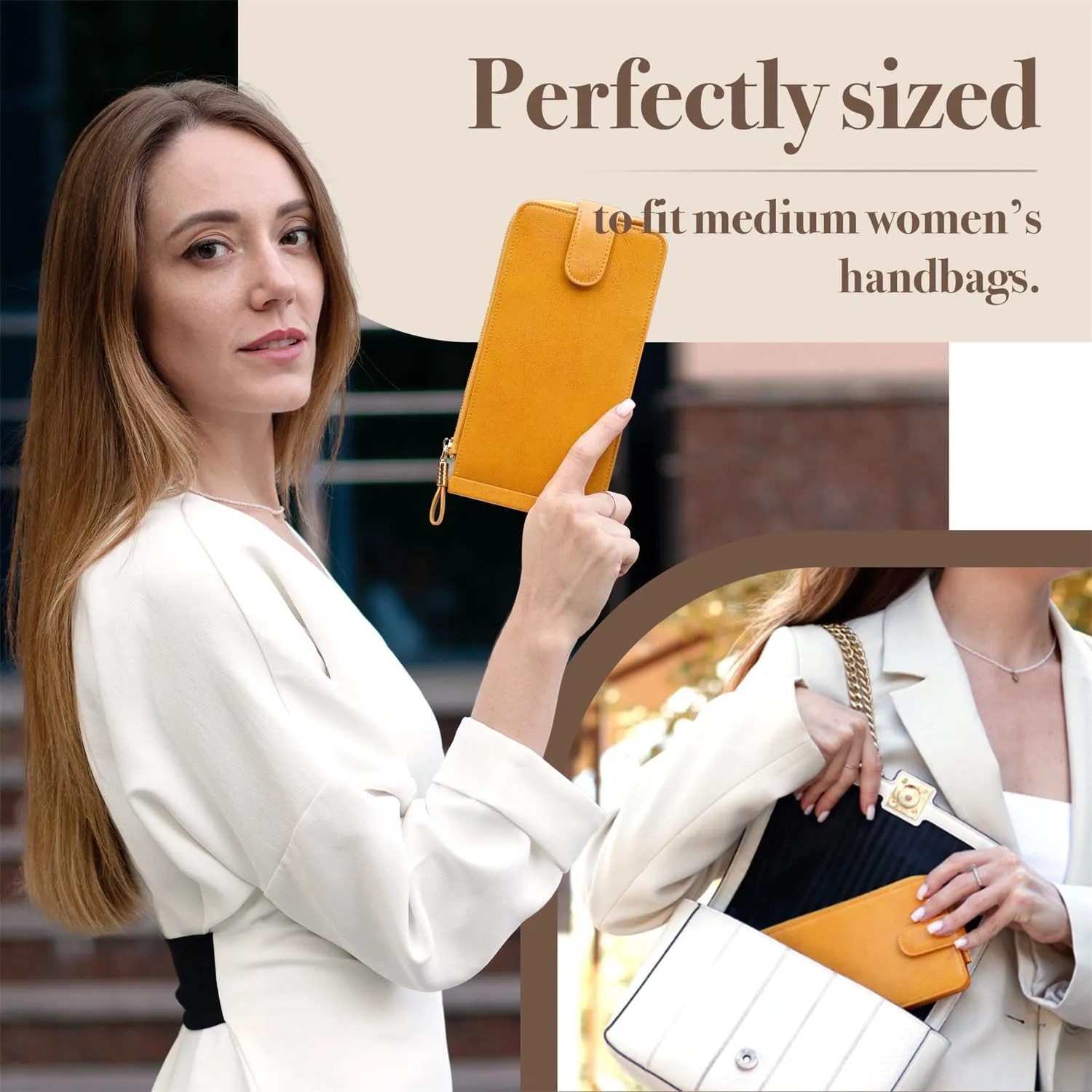 Huztencor Womens Leather Credit Card Holder Wallet RFID Blocking Wallet Women Card Case Purse