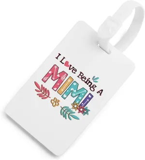 I Love Being A Mimi Personalized Luggage Tag Durable Travel Bags Labels Business Travel ID Card Holder
