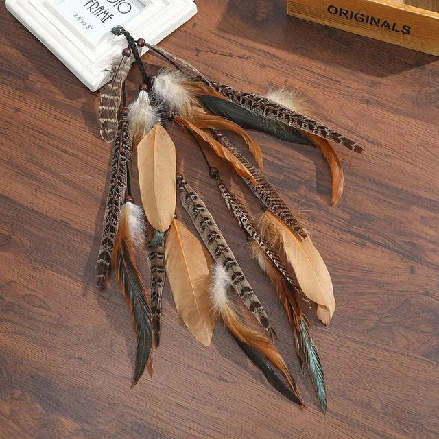 Indian Festival Tassel Feather Hair Combs