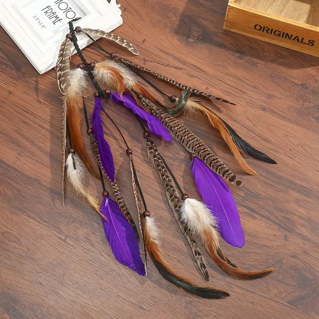 Indian Festival Tassel Feather Hair Combs