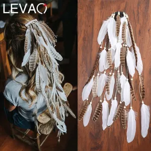 Indian Festival Tassel Feather Hair Combs