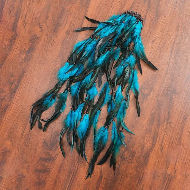 Indian Festival Tassel Feather Hair Combs