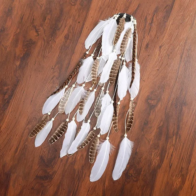 Indian Festival Tassel Feather Hair Combs