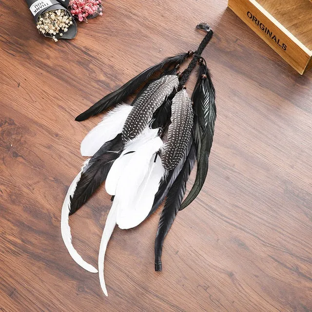 Indian Festival Tassel Feather Hair Combs