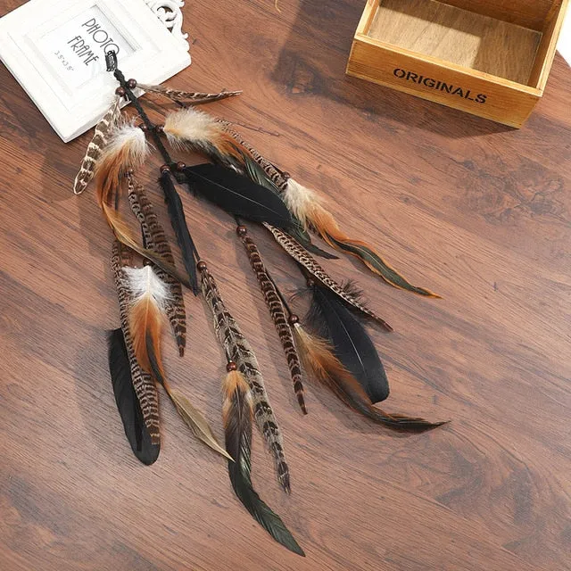Indian Festival Tassel Feather Hair Combs