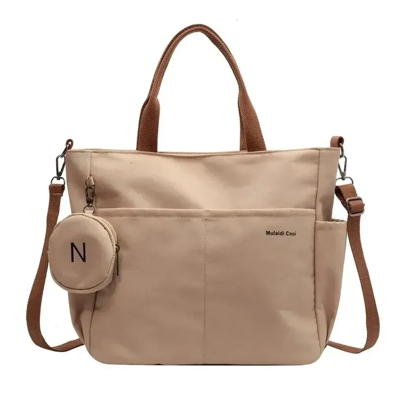 Ins Lazy Wind Nylon Womens Handbag New Korean Large Capacity Waterproof Shoulder Crossbody Bag Female Simple Literary