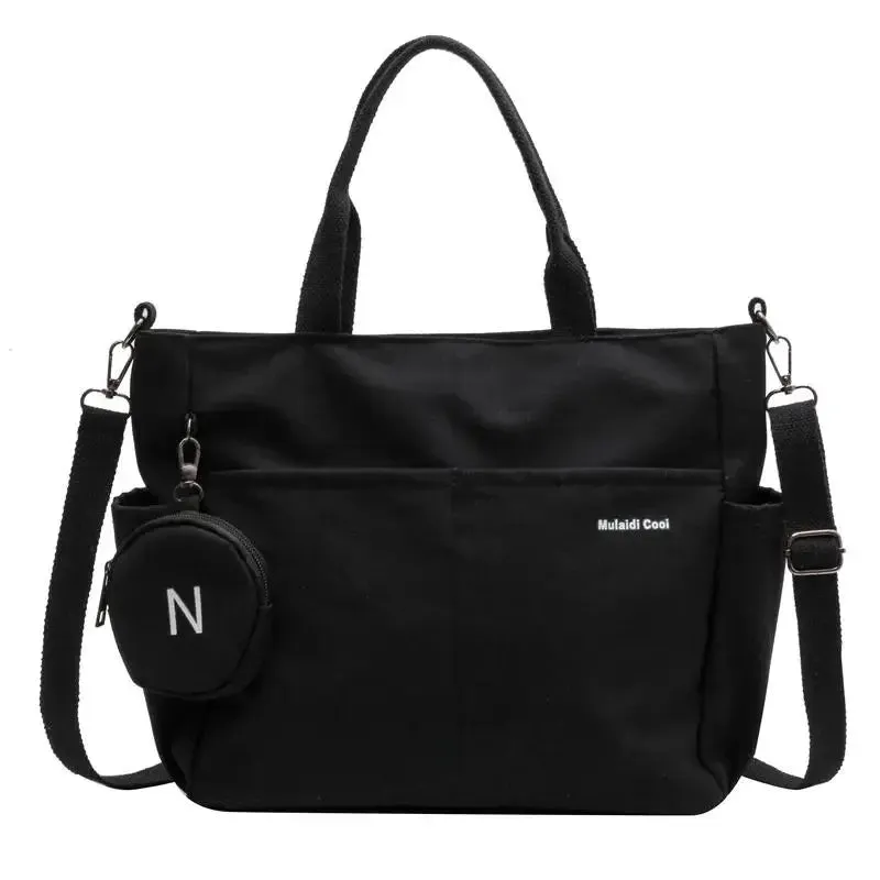 Ins Lazy Wind Nylon Womens Handbag New Korean Large Capacity Waterproof Shoulder Crossbody Bag Female Simple Literary