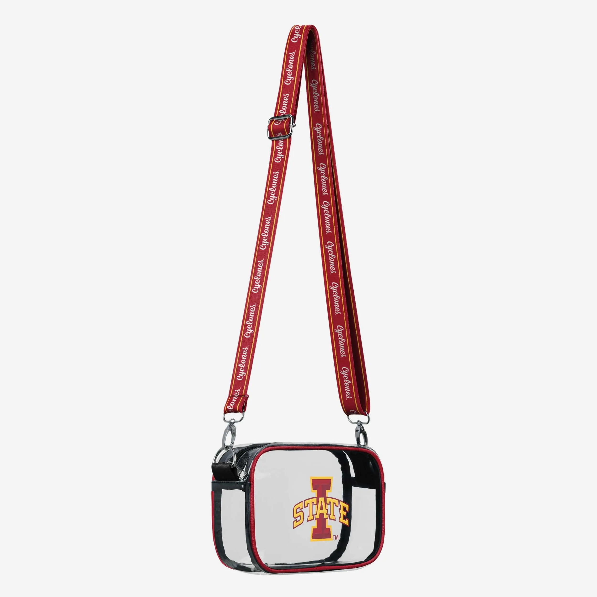 Iowa State Cyclones Team Stripe Clear Crossbody Bag