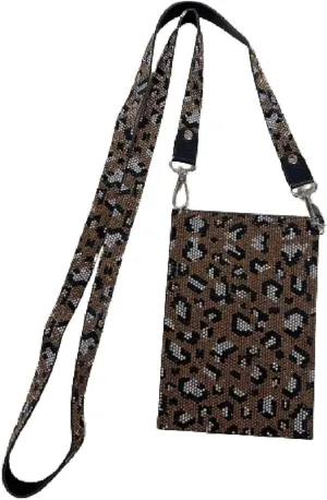 Jacqueline Kent JKBG118.LEPGO Wild Leopard Cellphone Crossbody Purse 7 Inches x 4.75 Inches Lux Gold