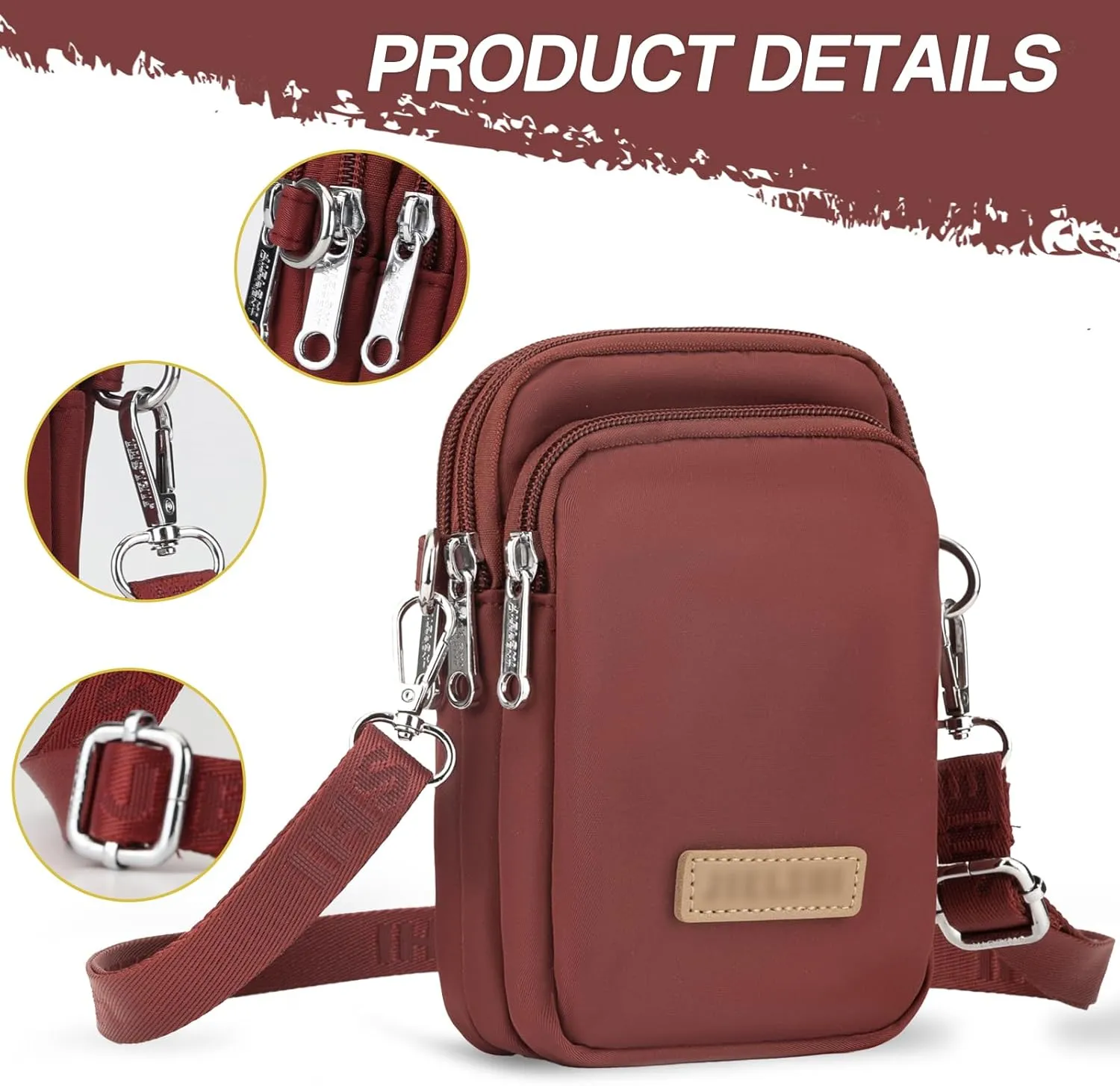 JANKS Small Crossbody Bag for Women Mini Cell Phone Bag Travel Pouch Wallet Purses Adjustable Over Shoulder Strap